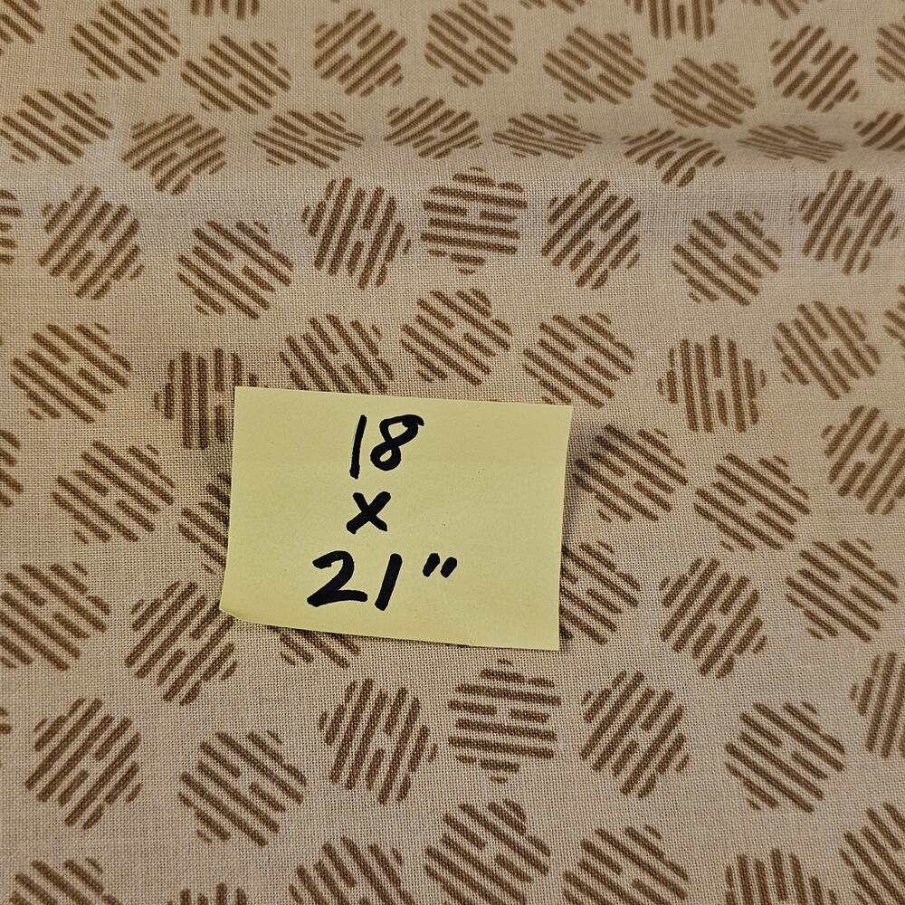 Cotton Fabric Assorted Quilt Craft Brown Tan Floral Animal Fall Leaves Lot of 11 - Picture 4 of 16